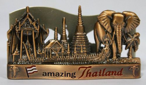 Amazing Thailand Best Sightseeing Bronze Aluminum Card Place Holder