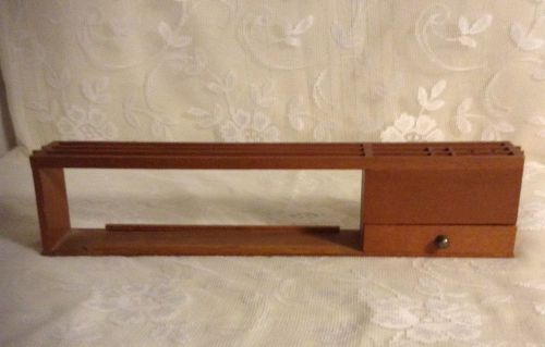 Vintage Desk Top Wooden Origanizer With Drawer © 1930&#039;s. 14 1/2&#034; long