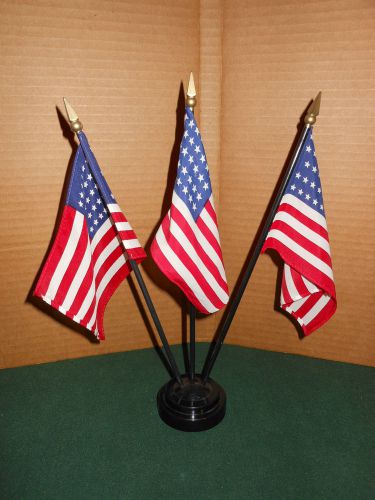 Miniature Mini Flag Plastic Base Holder 3 Flags