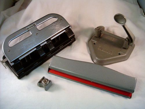 LOT OF 4 PAPER HOLE PUNCHES, ACCO, MARVEL, NEW ENGLAND PP, AND TRU-BILT BRANDS