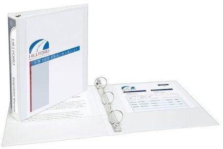 Economy View Binder With 0.5 Round Ring White Lightweight Means 05750
