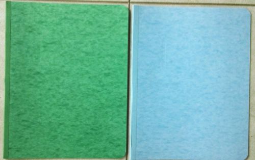5 SMEAD Pressboard Report Covers, Folders, Binders, 8.5” x 11”, Green and Blue