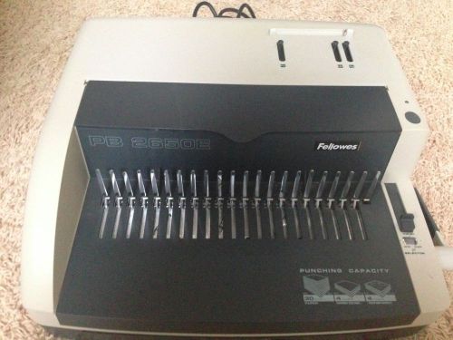 New fellowes pb2650e combo hole punch binding machine 17-7/8&#034; wide w/ supplies! for sale