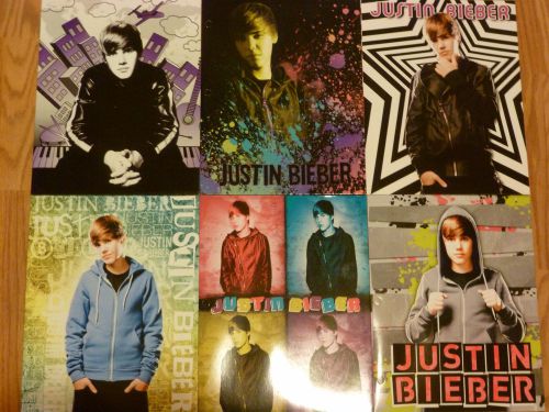 Justin Bieber school pocket folders by Mead set of 6 NEW!
