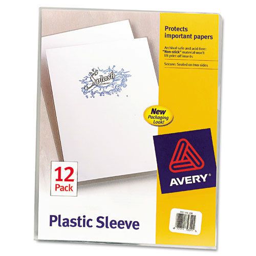 Clear polypropylene plastic sleeves, letter, 12/pack for sale