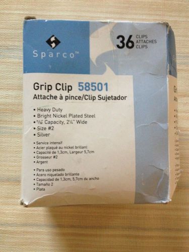 Sparco Bulldog Clip - No. 2 - 2.25&#034; Width - 36 / Box - Silver (SPR58501)