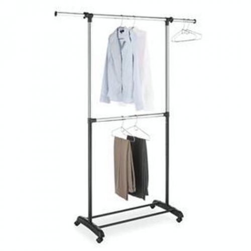 Adjustable Garment Rack 2 Rod Storage &amp; Organization 6021-3081