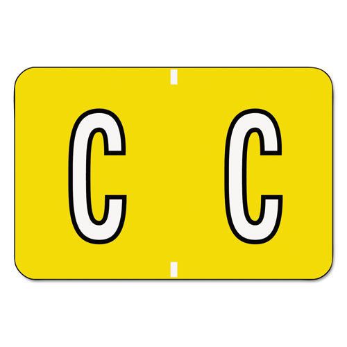 Barkley-compatible labels, letter c, 1 x 1-1/2, yellow, 500/roll for sale
