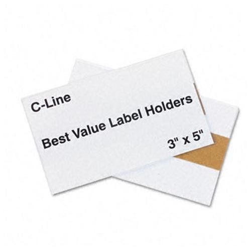 C-line best value peel/stick shelf label holders - 3&#034; x 5&#034; - plastic - (87647) for sale