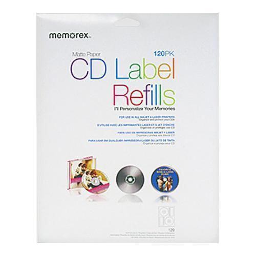 Memorex white cd/dvd labels - 120 pack #00424 for sale