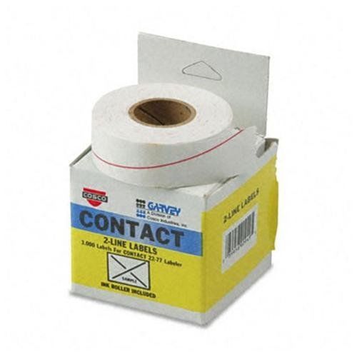Consolidated stamp cosco garvey labeler 2-line label rolls - 0.63&#034; (090949) for sale
