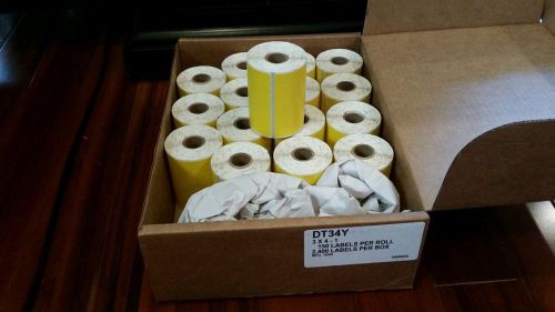 Yellow direct thermal mobile printer labels.  3x4.