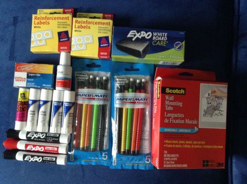 PENCILS, DRY ERASE MARKERS, GLUE STICKS, AND MORE! All Brand New Supplies