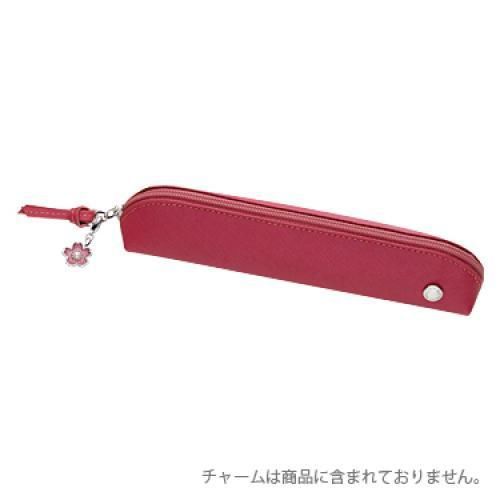 Mikimoto international pearl jewelry leather pen case pink from japan k117 6978 for sale