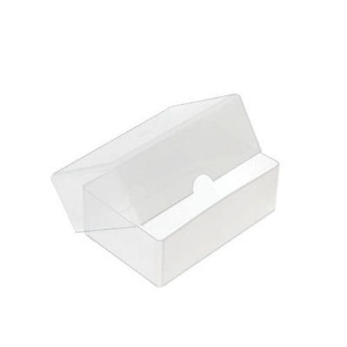 10 x BUSINESS CARD BOX PLASTIC HOLDERS CONTAINER STORAGE BOXES
