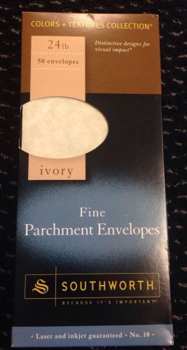 Southworth® Fine Parchment Envelopes No. 10, 24lb., Ivory, Box of 49  - LOOK!!