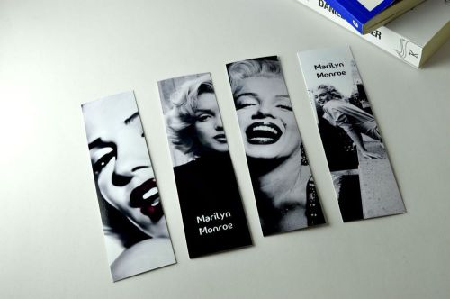 Marilyn Monroe Homemade Bookmarks 4pcs