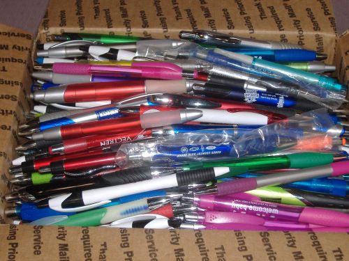 Lot of 400 plus mixed styles Pens ballpoint retractable school office black ink