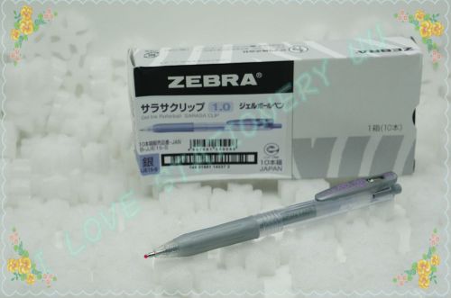 ZEBRA SARASA JJ15 COLOR EASY CLIP GEL PEN 1.0mm 10 PIECE BOX (SILVER)