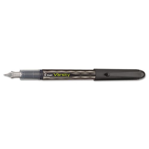 Pilot Varsity Disposable Fountain Pen, Medium Point, Black Barrel/Black Ink
