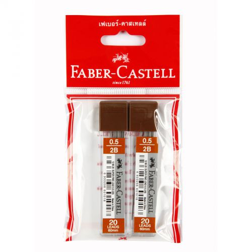 2 x Faber-Castell Hi-polymer 2B Mechanical Pencil Leads Refill 0.5 mm Leads