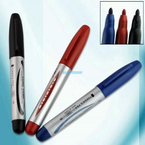 3 Pcs CD-R DVD-R Board Marker Pen Black &amp; Red &amp; Blue
