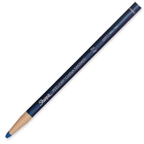 NEW Sharpie 2072 Peel-Off China Marker, Blue, 12-Pack