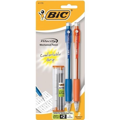 Bic velocity pencil - #2 pencil grade - 0.7 mm lead size - 2 / pack for sale