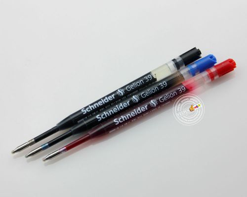 Lot 3 Black Blue Red Schneider 39 Based Ink BallPoint Pen Ink Refills Universal