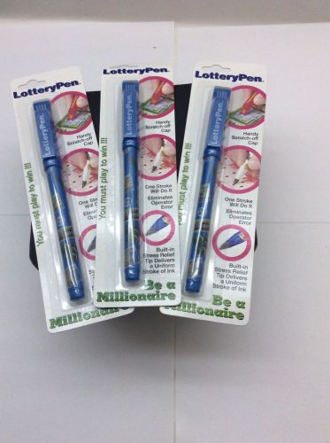 3 Lottery Pens with Scratch Top for Instant Winner Tickets