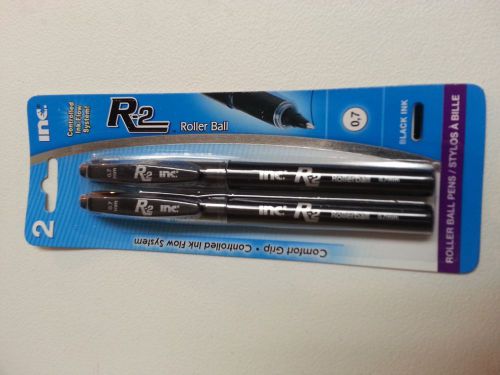 5 PACS Rollerball Pens 0.7 mm Black Ink, Pkg of 2 Inc. R-2 Comfort-Grip smooth