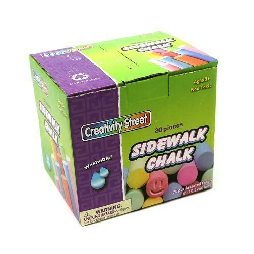 Chenille Kraft Company Sidewalk Chalk, Assorted Colors, Box Of 20