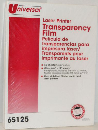Universal Laser Printer Transparency Film 50 Sheets 8.5x11 65125