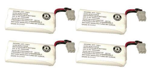 New! 4-pack uniden bt-1021 genuine oem cordless handset rechargeable batteries for sale