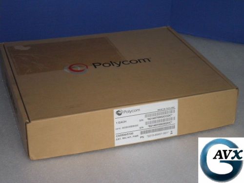 Polycom CX5500 &amp; CX5100 EX Microphone Kit NEW w/ 2 Mics, 2 Cables 2215-65951-001