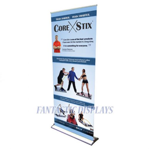 36&#034; Pro HD Retractable Banner Stand Roll Up Display Trade Shows Exhibit Office