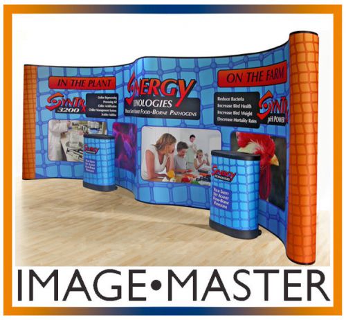 20&#039; FULL GRAPHIC Professional Gull Wing Trade Show Booth Pop Up Display Exhibit