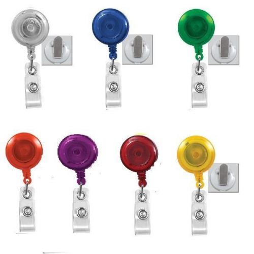 90 MIXED CHOOSE COLOR ID HOLDERS BADGE REEL Assorted