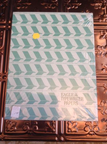 Vtg eagle typewriter paper brown blue-white deadstock 100 sheets factory sealed for sale