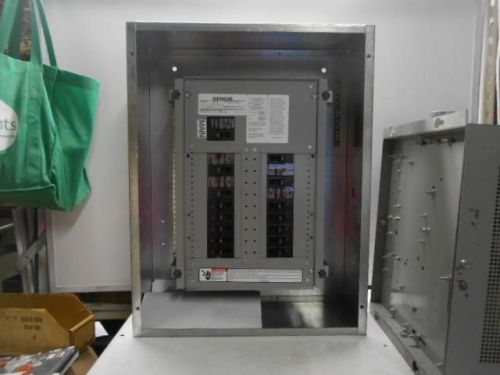 Nos siemens 100 amp main breaker 18 space with breakers and door -19k8 for sale