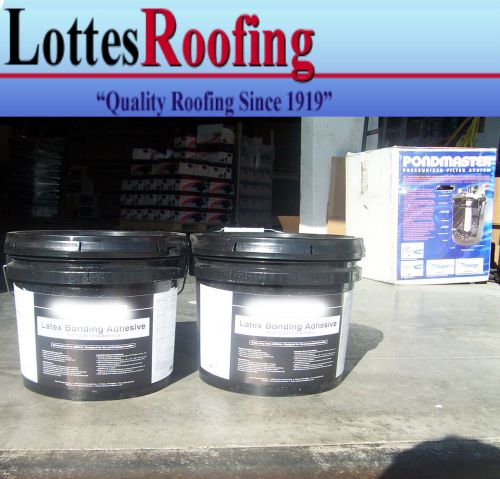 2- 4 1/4 gal latex roofing bonding adhesive for sale