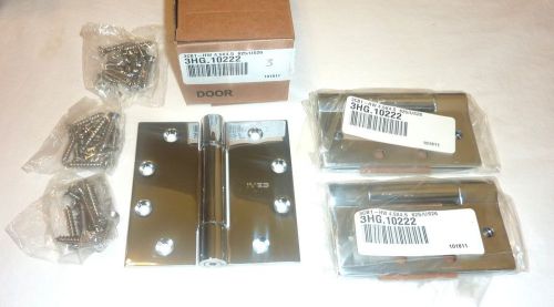 3 Ives 3CB1HW 4.5&#034; x 4.5&#034; 625/US26 3 Knuckle Concealed Butt Hinge BRIGHT CHROME