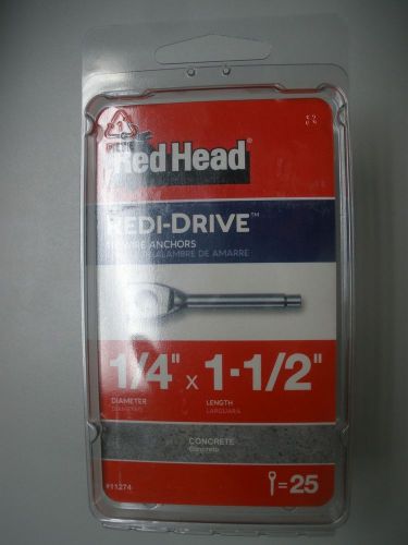 New red head tie wire anchors 1/4x1-1/2 for concrete 25pc for sale