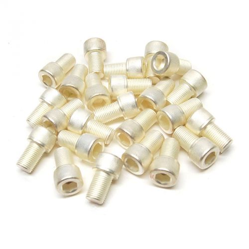 (24) new stainless steel silver-plated 1/2&#034;-20 x 3/4&#034; socket head cap hex screws for sale