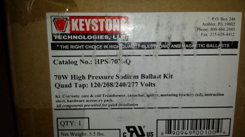 Keystone 70w high pressure sodium hid ballast replacement kit for sale