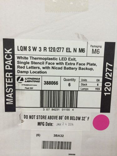 Lithonia LQM S W 3 R 120/277 LED Exit Sign (Box of 6)
