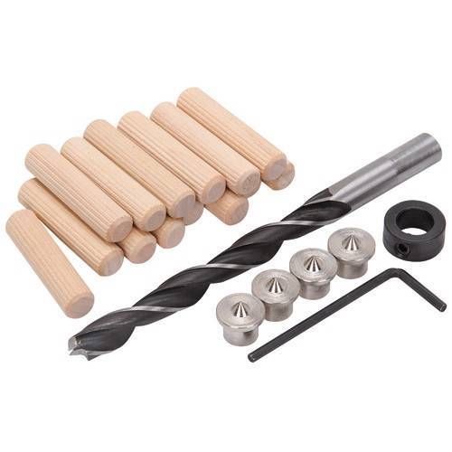 New drill master 22 pc 3/8&#034; doweling accessory kit 3/8&#034; diameter x 1-1/2&#034; long for sale