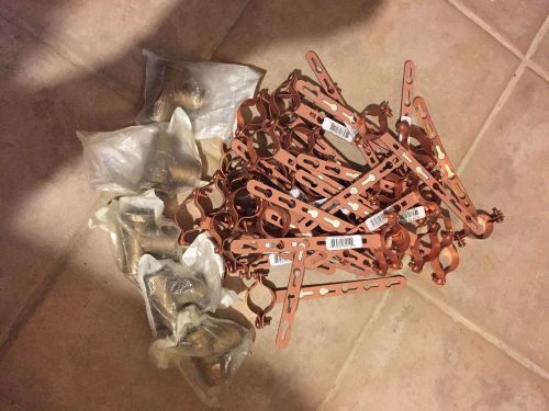 Lot of over 35 1&#034; x 6&#034; milford copper pipe hangers! for sale
