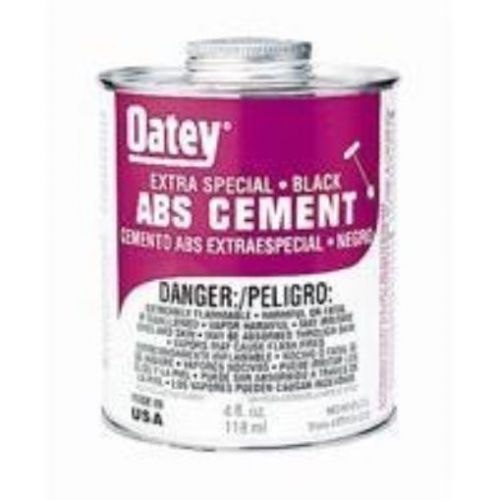 Oatey 30916 abs extra special cement  black  4-ounce for sale