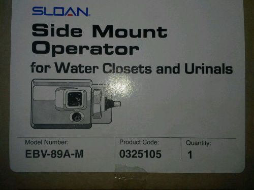 Sloan side mount operator for water closets and urinals model # ebv-89-m